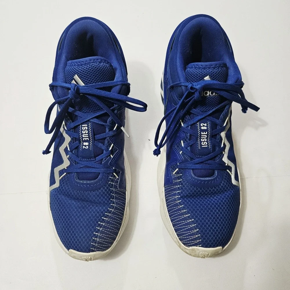 Adidas D.O.N. Issue 2 Royal Blue White Basketball Sneakers FW8514 Men's Size 11